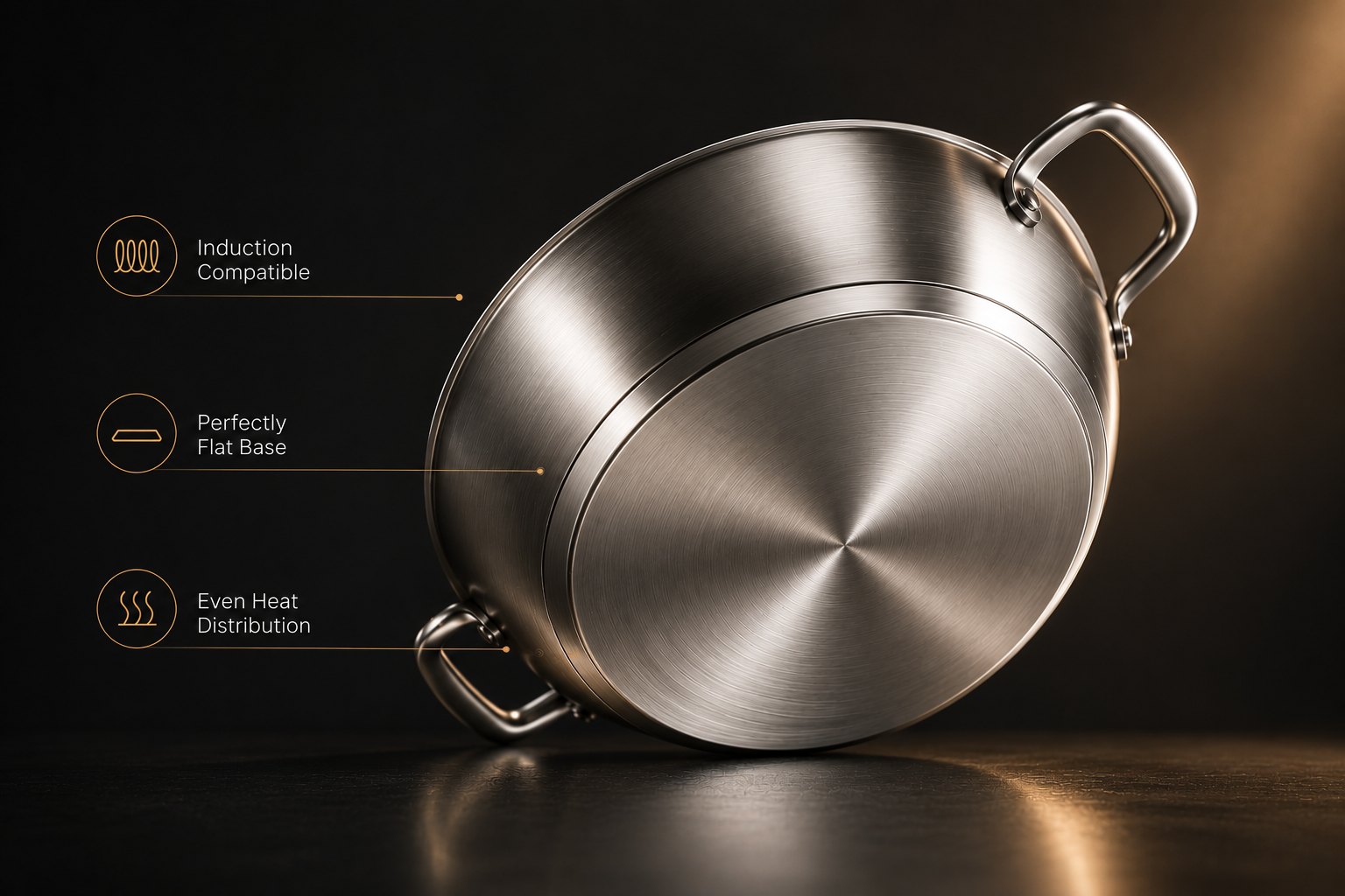 SteelSoul Triply Stainless Steel Kadhai